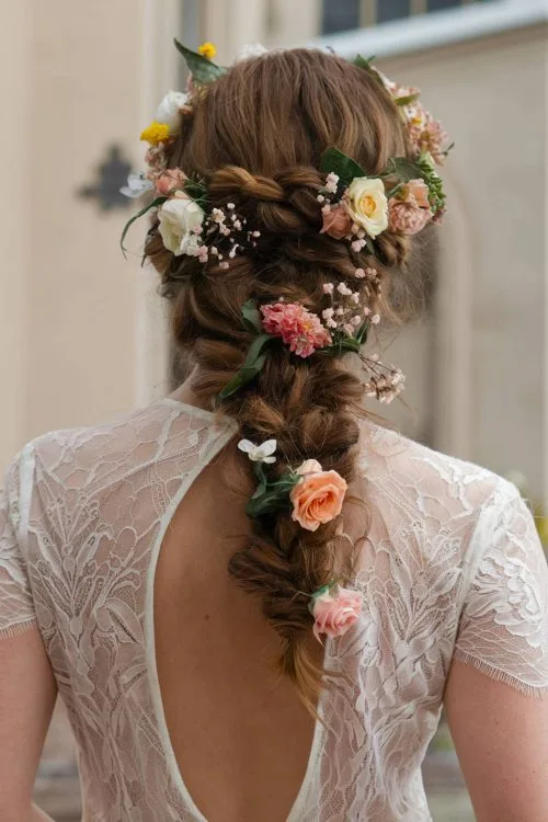Cabello de boda inspirado en cuento de hadas