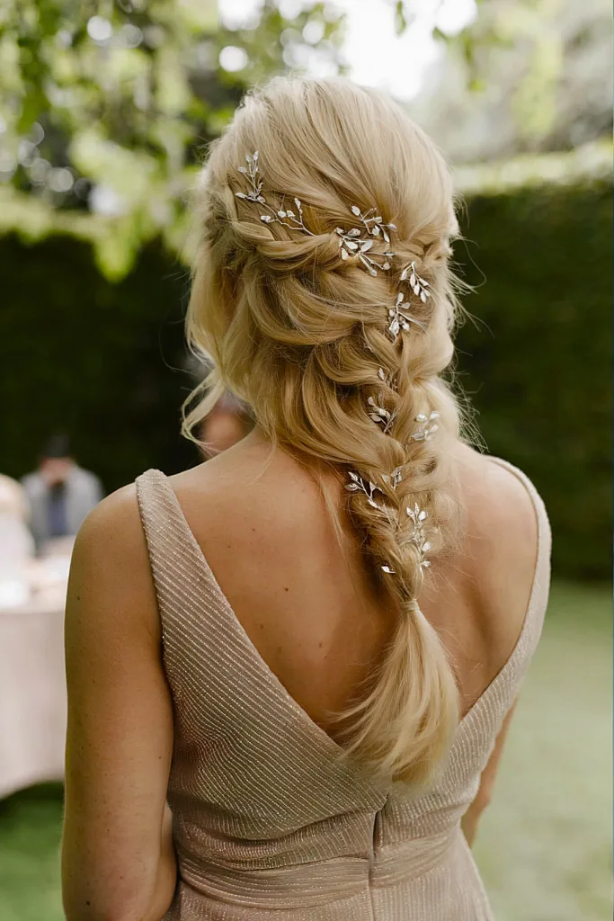 Peinado de boda con trenza individual