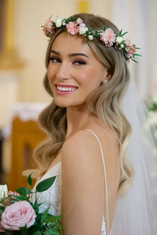 Peinado nupcial de primavera