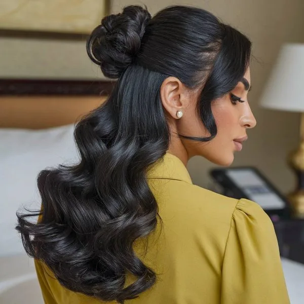 Peinados Semirecogidos Ondulado para mujer