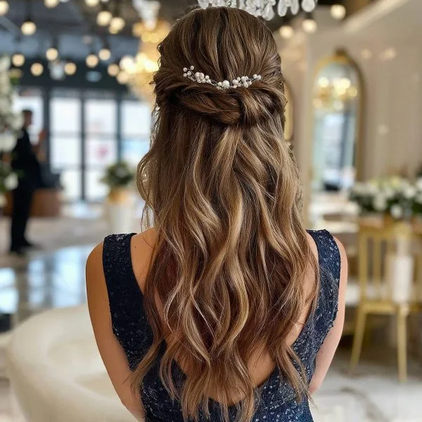 Peinados Semirecogidos Ondulado para mujer