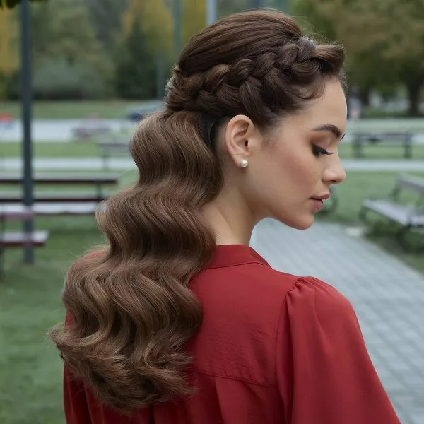 Peinados Semirecogidos Ondulado para mujer