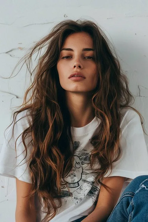 peinados ondulado natural para mujer